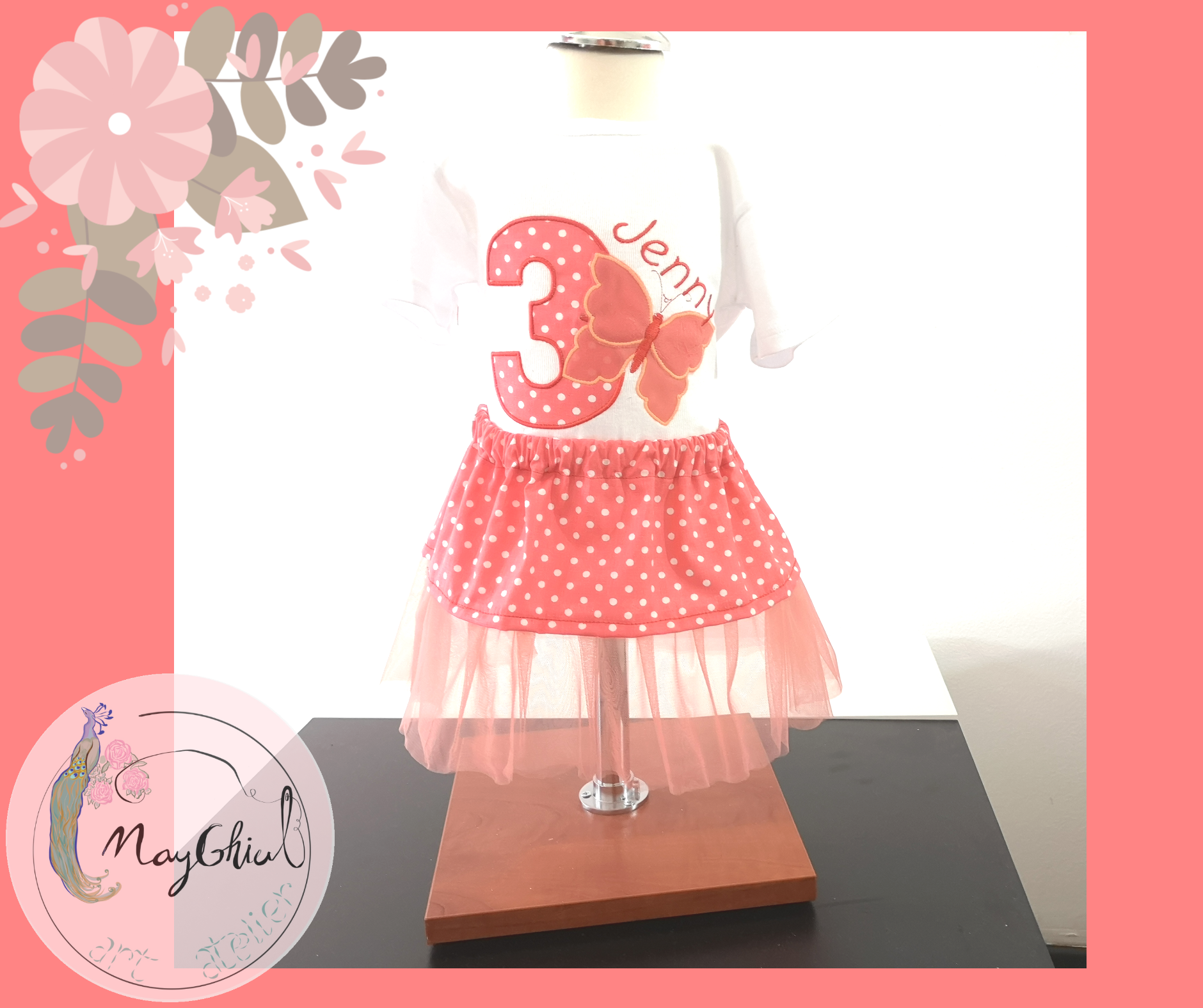 Set body sau tricou cu fustiță Roșu - imagine 6