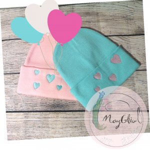 Căciuliță Brodată Dragobete Roz Bleu