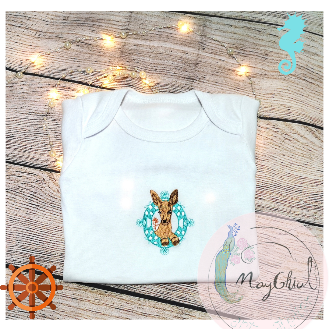 Trusou Bebe/Copilaș brodat Căprior și Personalizat cu Monogramă - imagine 5