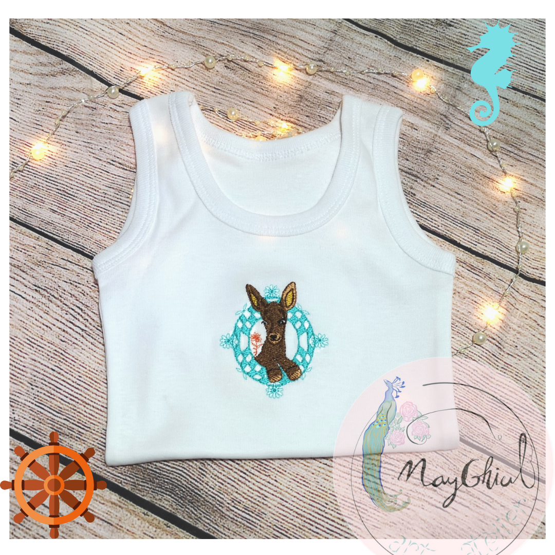 Trusou Bebe/Copilaș brodat Căprior și Personalizat cu Monogramă - imagine 3