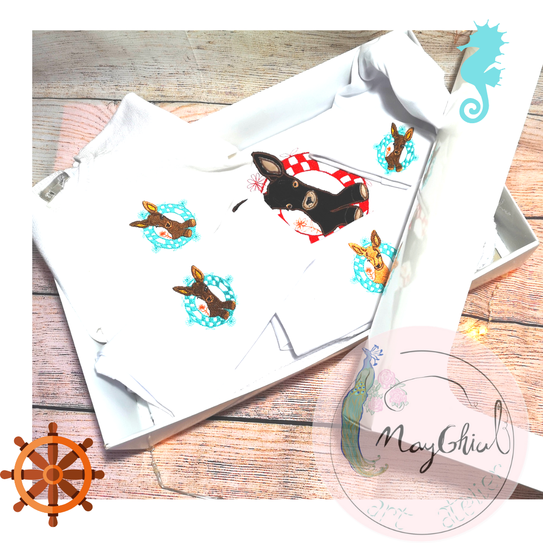 Trusou Bebe/Copilaș brodat Căprior și Personalizat cu Monogramă - imagine 7